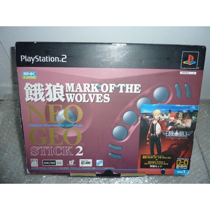 ARCADE STICK NEO GEO FOR PS2 PLUS MARK OF THE WOLVES