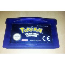 POKEMON VERSION SAPHIR (pile à remplacer ,cart.seule originale)