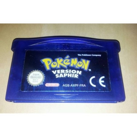 POKEMON VERSION SAPHIR (pile à remplacer ,cart.seule originale)