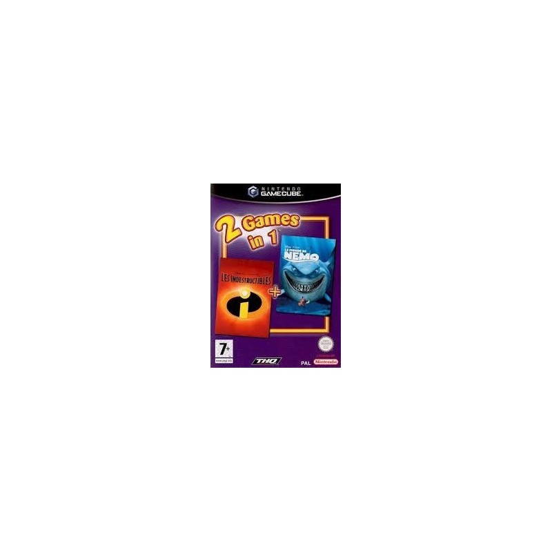 2 Games in 1 : Les Indestructibles & Le Monde De Nemo (sans notice)