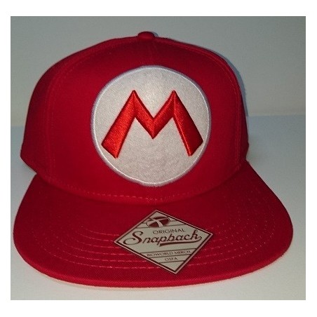 CASQUETTE Super Mario Bros - Mario Red With M Logo PIXEL