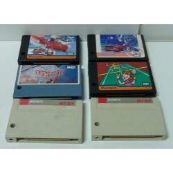 Lot de 6 jeux MSX (Tennis Blackgammon Super Golf Dunkshot Road Fighter Hyper Rally)