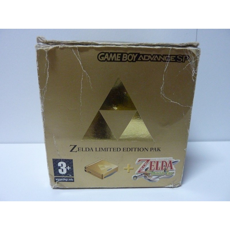 GAME BOY ADVANCE SP GOLD ZELDA EDITION Boite et notice
