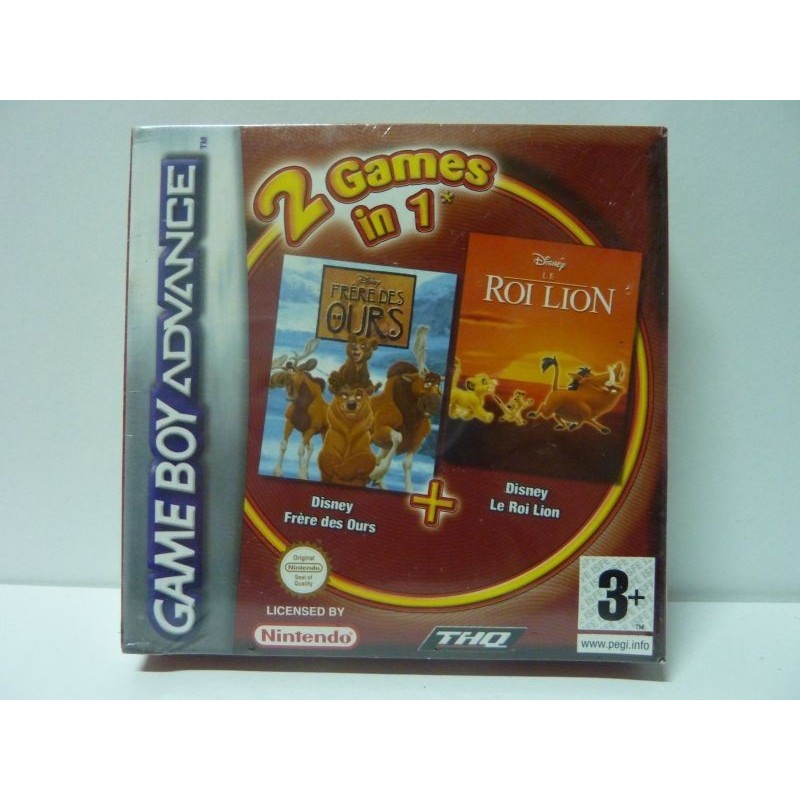 2 Games in 1 : Frères des Ours / Le Roi Lion NEUF