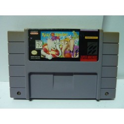 LOT DE 4 JEUX SUPER NES : REX RONAN, CAPTAIN NOVOLIN, BRONKIE, PACKY & MARLON