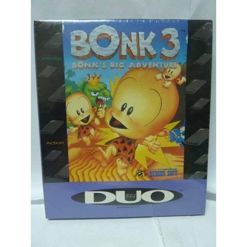 BONK 3 PC KID 3 Brand New Sealed Duo Pc Engine Hu Card Usa