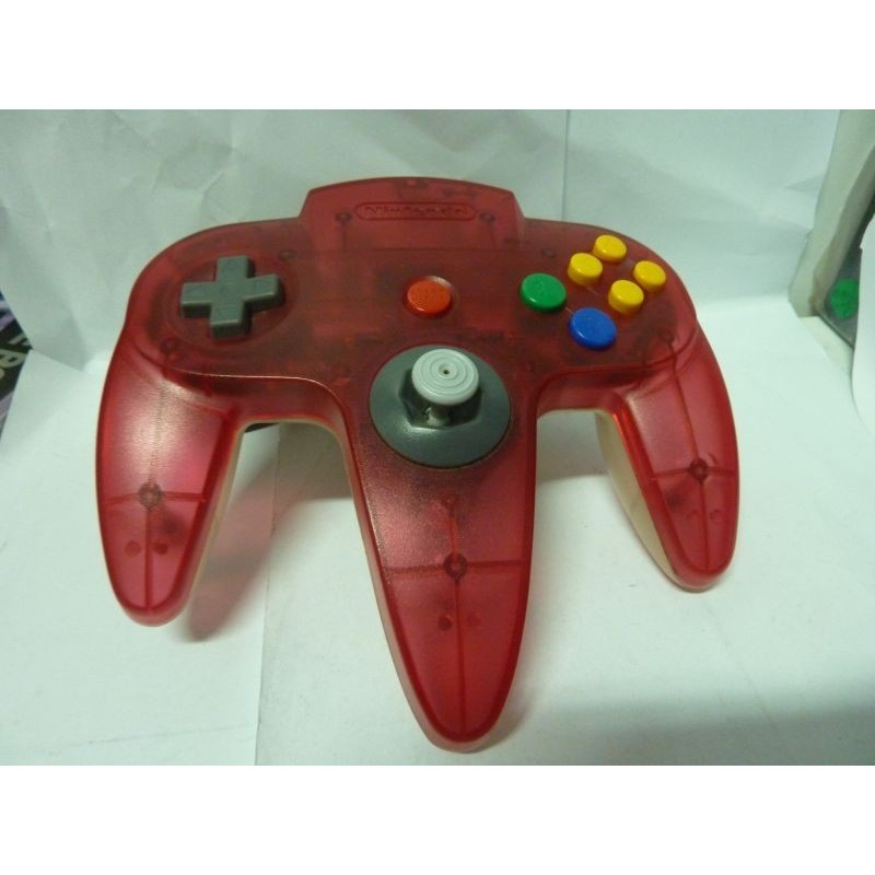pad-n64-clear-red-tres-bon-etat