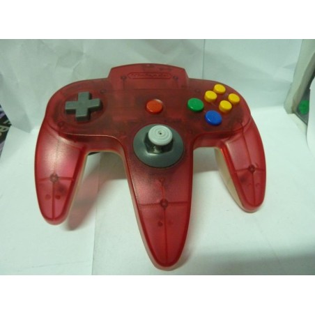 pad-n64-clear-red-tres-bon-etat