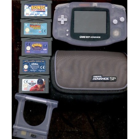 GAME BOY ADVANCE+5 jeux+Lumière+Sacoche