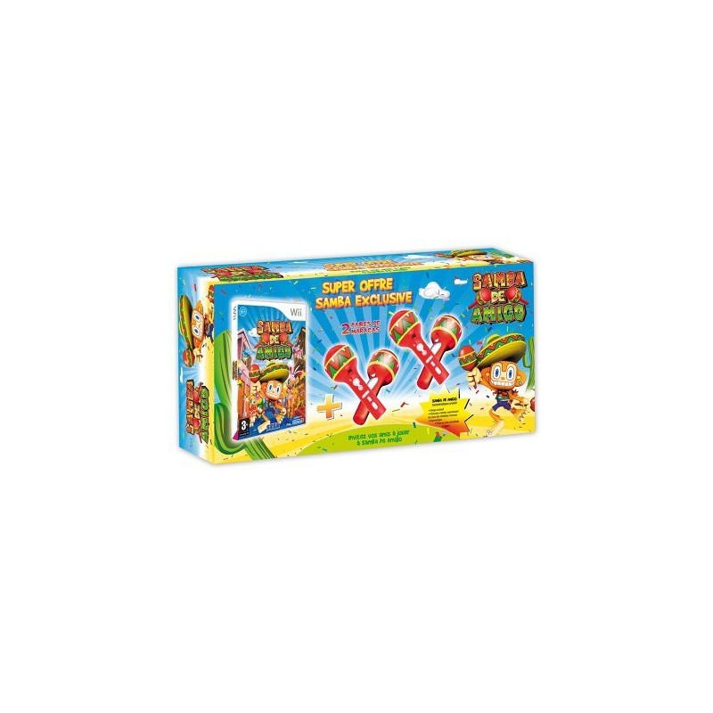 MARACAS SAMBA DE AMIGO PACK WII (Neuf)