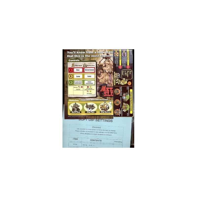 ART SET FLYERS METAL SLUG 3