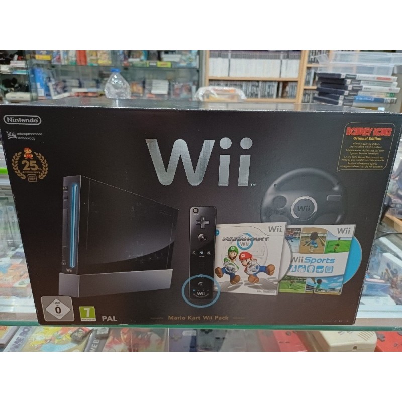 Console WII Noire Pack Mario Kart