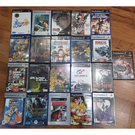 LOT SURPRISE 21 JEUX PS2 Classiques pour Sylvain